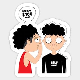 Borrow $100 Sticker